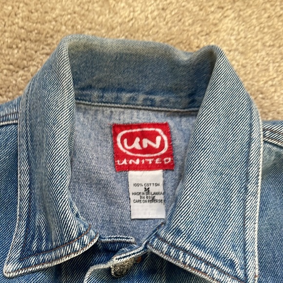 United Denim vest with collar size medium blue - Picture 5 of 8